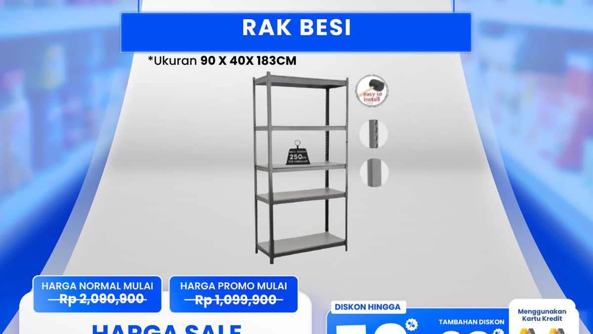 Buruan ke Transmart Full Day Sale, Beli Rak Besi Dapat Diskon Jumbo