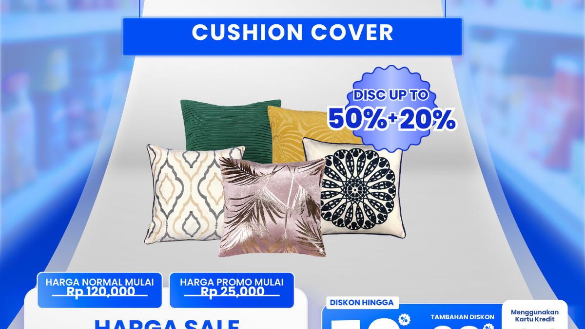 Sarung Bantal Sofa Diobral di Transmart Full Day Sale