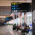 Suasana Bandara Halim Perdanakusuma di Jakarta, setelah penghentian operasionalisasi penerbangan diperpanjang hingga pukul 18.00 WIB, Senin (7/9/2026). (CNBC Indonesia/Faisal Rahman)