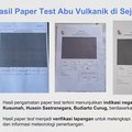 Hasil Paper Test Abu Vulkanik di Sejumlah Bandar Udara. (Dok. BMKG)