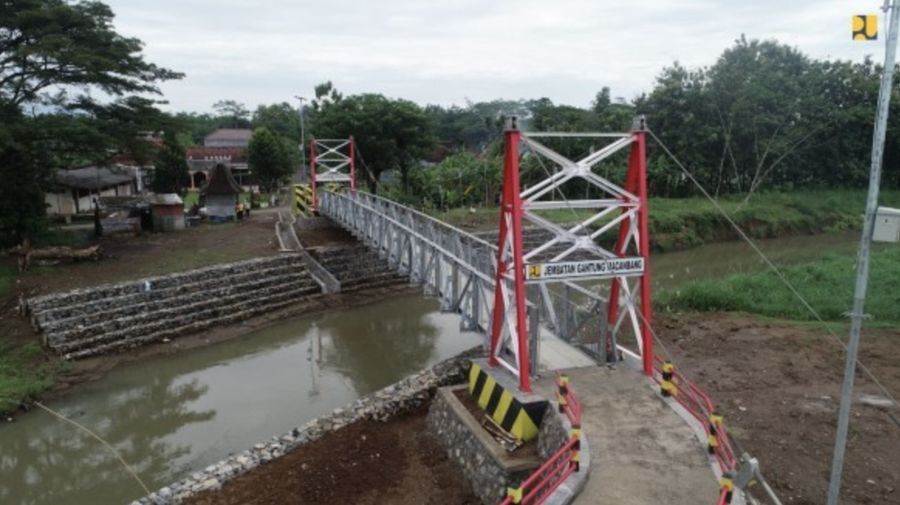 Ilustrasi Jembatan Gantung. (Dok Kementerian PU)