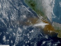 A satellite view shows a volcanic eruption at Mount Anak Krakatau, Indonesia, September 5, 2026, in this screengrab obtained from a timelass satellite video. CSU/CIRA & JMA/JAXA/Handout via REUTERS    THIS IMAGE HAS BEEN SUPPLIED BY A THIRD PARTY. MA
