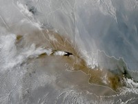 A satellite view shows a volcanic eruption at Mount Anak Krakatau, Indonesia, September 5, 2026, in this screengrab obtained from a timelass satellite video. CSU/CIRA & JMA/JAXA/Handout via REUTERS    THIS IMAGE HAS BEEN SUPPLIED BY A THIRD PARTY. MA