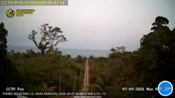Kondisi Gunung Anak Krakatau Senin Pagi Usai Erupsi