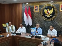 Konferensi pers terkait Pengelolaan dan Penyaluran Cadangan Pangan Pemerintah (CPP) Tahun 2026 di Kantor Kemenko Pangan, Jakarta, Senin (7/9/2026). (CNBC Indonesia/Martyasari Rizki)