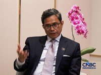 Managing Director, Global Relations & Communications BPI Danantara, Pahala Nugraha Mansury dalam program CNBC Indonesia Squawk Box di Jakarta, Senin (7/9/2026). (CNBC Indonesia TV)