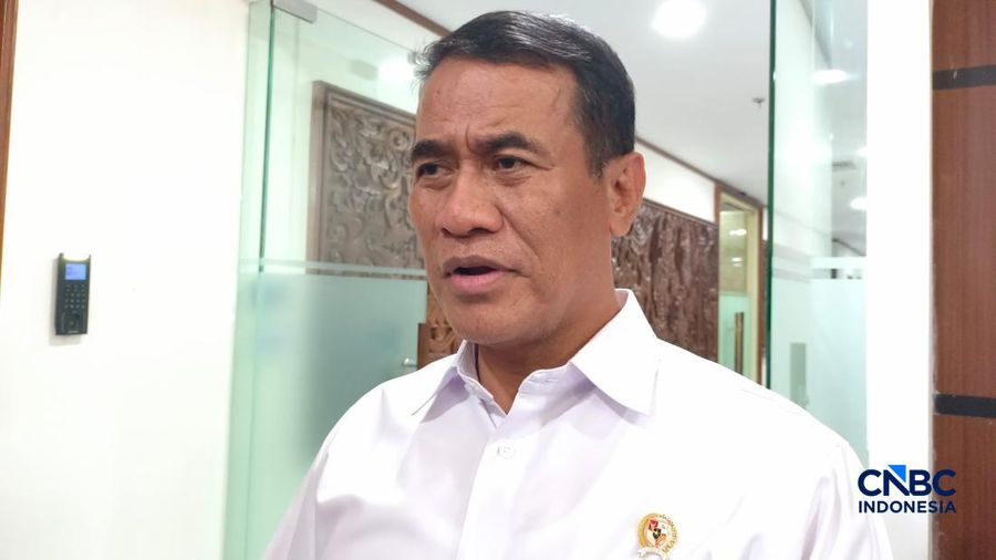 Menteri Pertanian sekaligus Kepala Bapanas Amran Sulaiman saat ditemui di Kemenko Pangan, Jakarta, Senin (7/9/2026). (CNBC Indonesia/Martyasari Rizki)