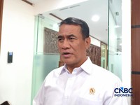 Menteri Pertanian sekaligus Kepala Bapanas Amran Sulaiman saat ditemui di Kemenko Pangan, Jakarta, Senin (7/9/2026). (CNBC Indonesia/Martyasari Rizki)