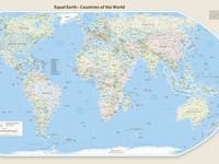 Proyeksi Equal Earth, peta dunia baru yang disepakati oleh Majelis Umum PBB. (Dok. equal-earth)