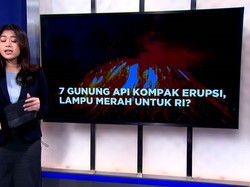 7 Gunung Api Kompak Erupsi, Lampu Merah untuk RI?