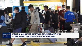 Erupsi Anak Krakatau, Penumpang KAI Surabaya-Jakarta Naik 88%