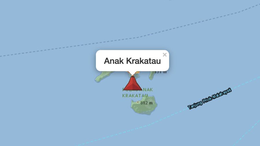 Gunung anak Krakatau. (magma.esdm)