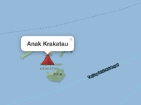 Gunung anak Krakatau. (magma.esdm)