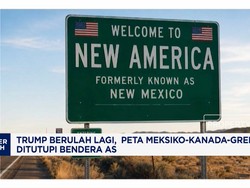 Trump Ngaco Lagi, Peta Meksiko-Kanada-Greenland Ditutupi Bendera AS