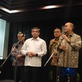 (Depan dari kiri ke kanan) : Menaker Yassierli, Menteri Investasi Rosan Roeslani dan Menteri Imipas Agus Andrianto di Gedung BKPM, Rabu (9/9/26)