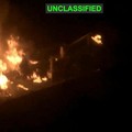 Iranian crude oil carriers after being struck, which U.S. Central Command says it targeted after attempted Iranian missile attacks on a U.S. Navy warship over the past two days, at an unknown location in this still image taken from video released Sep