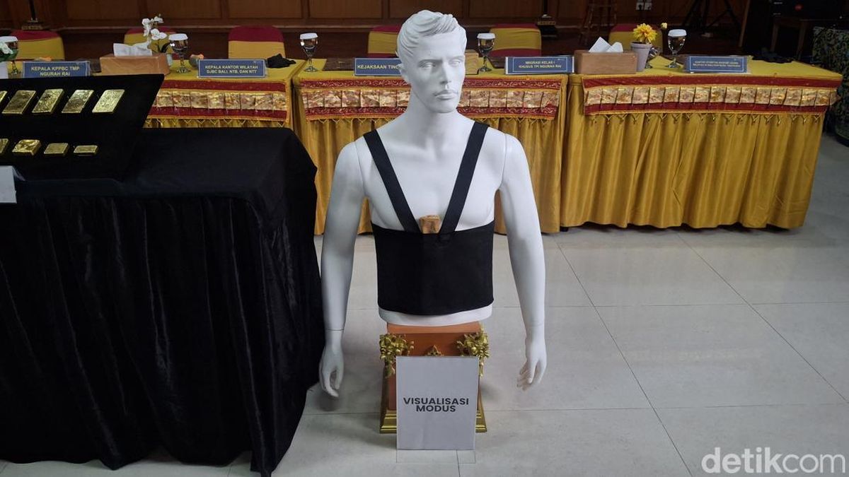 WN China Selundupkan 10,4 Kg Emas dari Bali dengan Cara Dililit ke Tubuh