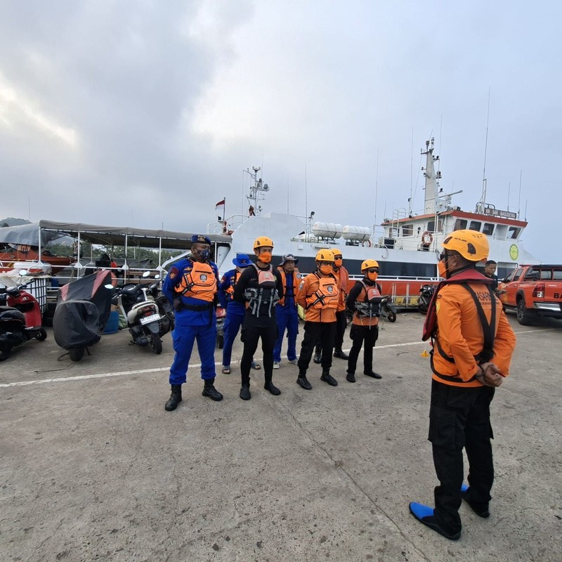 Lima jurnalis dan tiga orang lainnya yang hilang kontak di sekitar Gunung Anak Krakatau, Banten, hingga Rabu (9/9/2026) belum ditemukan. (Dok. Basarnas)