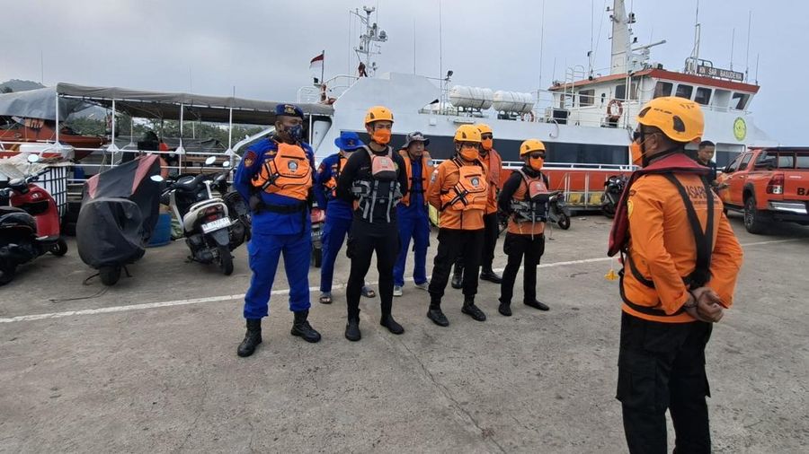 Lima jurnalis dan tiga orang lainnya yang hilang kontak di sekitar Gunung Anak Krakatau, Banten, hingga Rabu (9/9/2026) belum ditemukan. (Dok. Basarnas)