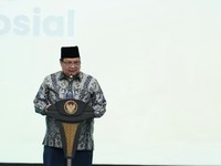 Menteri Koordinator Bidang Perekonomian Airlangga Hartarto dalam Simposium Sumbangan Ekonomi Pancasila, Ekonomi Islam, dan Ekonomi Konvensional: Menuju Pembangunan Indonesia yang Berkeadilan Sosial, di Jakarta, Selasa (8/09). (Dok Kemenko Perekonomia