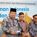 Menteri Koordinator Bidang Perekonomian Airlangga Hartarto dalam Simposium Sumbangan Ekonomi Pancasila, Ekonomi Islam, dan Ekonomi Konvensional: Menuju Pembangunan Indonesia yang Berkeadilan Sosial, di Jakarta, Selasa (8/9/2026).