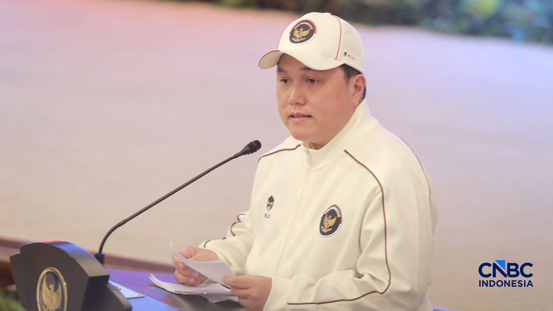 Presiden RI, Prabowo Subianto memberi sambutan di acara pelepasan kontingen Indonesia menuju Asian Games ke-20 Aichi Nagoya di Istana Kepresidenan, Jakarta, Rabu (9/9/2026). (CNBC Indonesia/Muhammad Sabki)