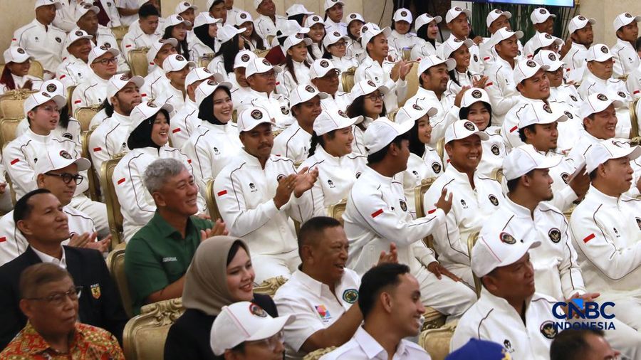 Pelepasan kontingen Indonesia menuju Asian Games ke-20 Aichi Nagoya di Istana Kepresidenan, Jakarta, Rabu (9/9/2026).