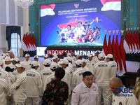 Pelepasan kontingen Indonesia menuju Asian Games ke-20 Aichi Nagoya di Istana Kepresidenan, Jakarta, Rabu (9/9/2026). (CNBC Indonesia/Muhammad Sabki)