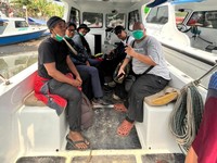 Rombongan lima jurnalis untuk meliput erupsi Gunung Anak Krakatau hilang kontak setelah berangkat dari Carita, Banten, menggunakan kapal cepat (speedboat). (Dok. Istimewa)