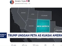Trump Unggah Peta AS Kuasai Amerika Utara, Picu Sorotan Dunia