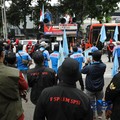 Aliansi buruh yang tergabung dalam Koalisi Besar Perjuangan Buruh Indonesia (KBPBI) menggelar aksi unjuk rasa di depan Gedung DPRD DKI Jakarta, Jalan Kebon Sirih, Menteng, Jakarta, Kamis (10/9/2026). (CNBC Indonesia/Tri Susilo)