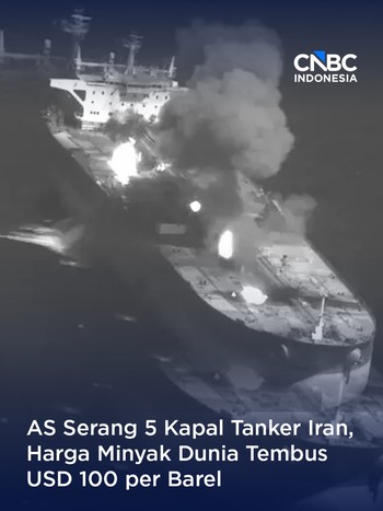 AS Serang 5 Kapal Tanker Iran, Harga Minyak Tembus 100 Dolar
