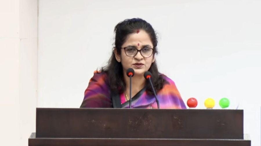 Menteri Nepal Gauri Kumari Yadav. (Tangkapan Layar Khatmandu Post)