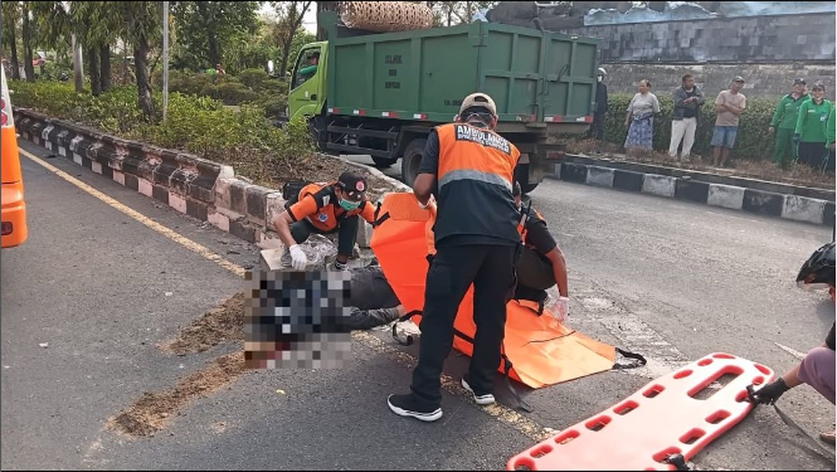 Kecelakaan Maut di Bypass Ngurah Rai, Pengendara NMAX Tewas di TKP