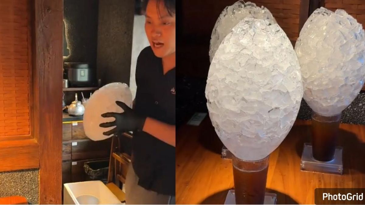 Lagi Viral! Iceberg Americano Pakai Bongkahan Es Jumbo Mirip Gunung