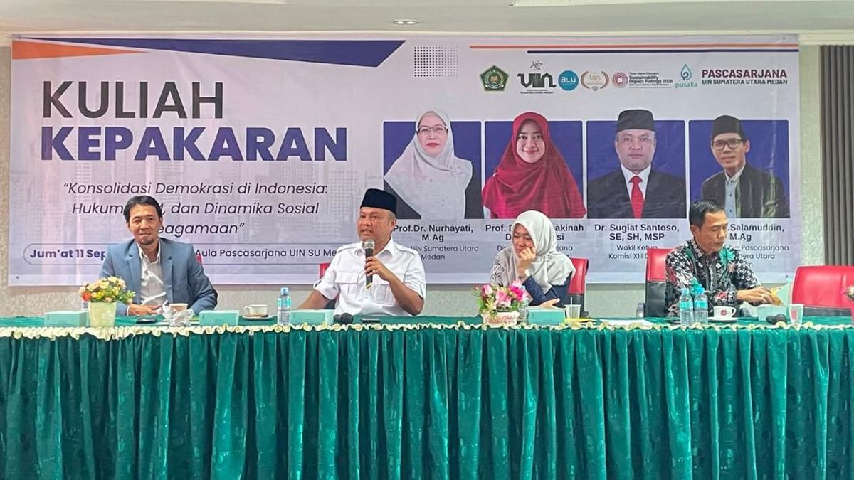 Kuliah Umum di UINSU, Sugiat Minta Intelektual Berperan Atasi Persoalan Kebangsaan