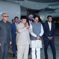 Presiden Indonesia Prabowo Subianto tiba di Air Force Station (AFS) Palam, New Delhi, India. Prabowo akan menghadiri Konferensi Tingkat Tinggi (KTT) ke-18 BRICS, yang akan berlangsung pada 12-13 September 2026. (via REUTERS/India's Ministry of Extern