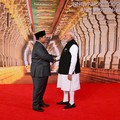 Presiden Prabowo Subianto tiba di Bharat Mandapam, New Delhi, India, untuk mengikuti Konferensi Tingkat Tinggi (KTT) ke-18 BRICS 2026, Sabtu (12/9/2026). (Dok. Muchlis Jr - Biro Pers, Media, dan Informasi Sekretariat Presiden)