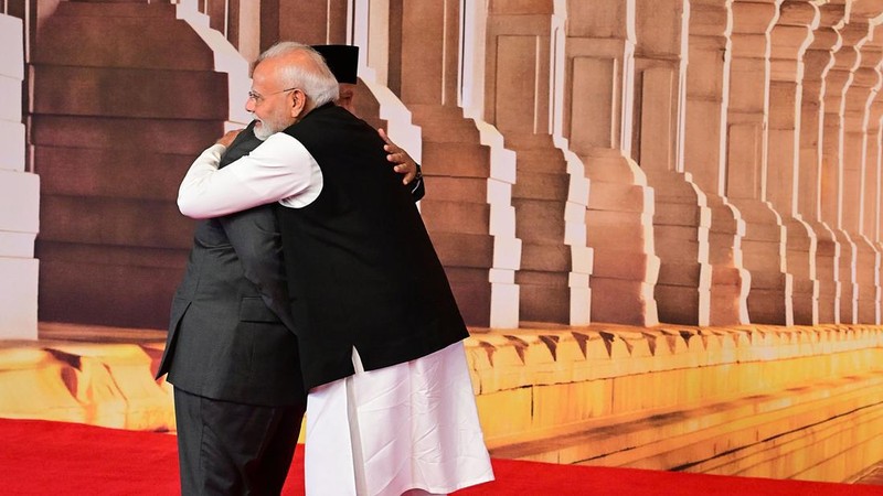 Presiden Prabowo Subianto tiba di Bharat Mandapam, New Delhi, India, untuk mengikuti Konferensi Tingkat Tinggi (KTT) ke-18 BRICS 2026, Sabtu (12/9/2026). (Dok. Muchlis Jr - Biro Pers, Media, dan Informasi Sekretariat Presiden)