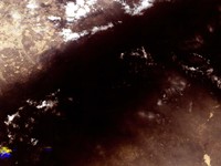 Citra satelit memperlihatkan kepulan asap hitam membubung dari area jalur pipa minyak Timur-Barat Arab Saudi di sebelah selatan Madinah, wilayah Hijaz, Arab Saudi, pada 10 September 2026. (via REUTERS/2026 Planet Labs PBC)