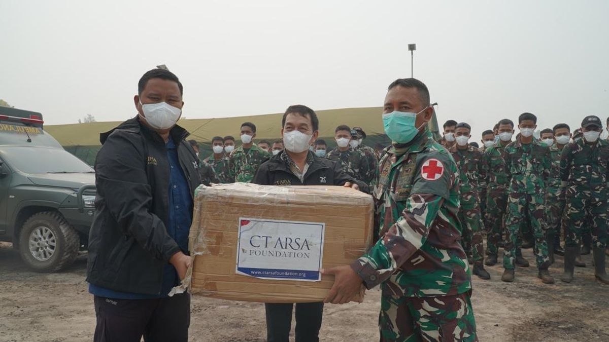 CTARSA Foundation Bantu Satgas Karhutla Kalteng, Bagikan 8.000 Masker