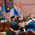 Presiden Republik Indonesia, Prabowo Subianto, menghadiri Konferensi Tingkat Tinggi (KTT) BRICS 2026 yang digelar di Bharat Mandapam, New Delhi, Republik India, pada Sabtu, 12 September 2026. (Dok. Muchlis Jr - Biro Pers, Media, dan Informasi Sekreta