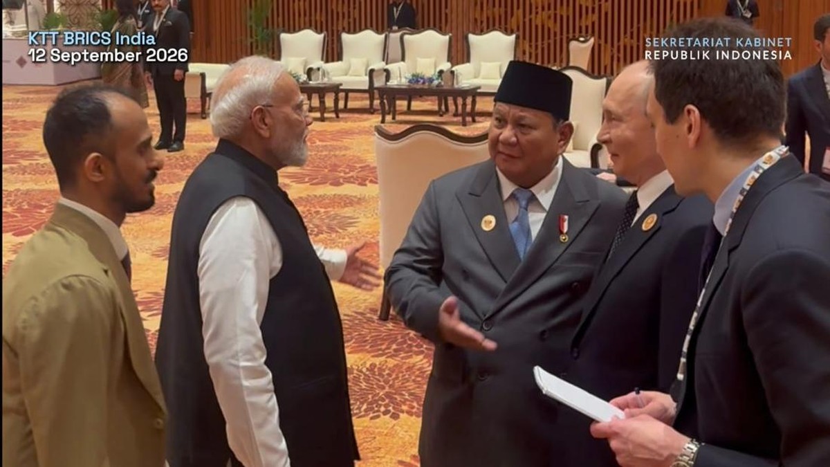 Prabowo Akrab Ngobrol Bareng Putin, Xi Jinping dan Modi di KTT BRIC