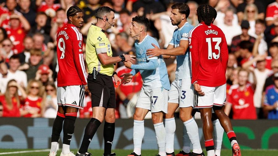 Laga Manchester United vs Manchester CIty di Stadion Old Trafford, Manchester, Inggris, Minggu (13/9/2026) malam WIB. (Action Images via Reuters/Jason Cairnduff)