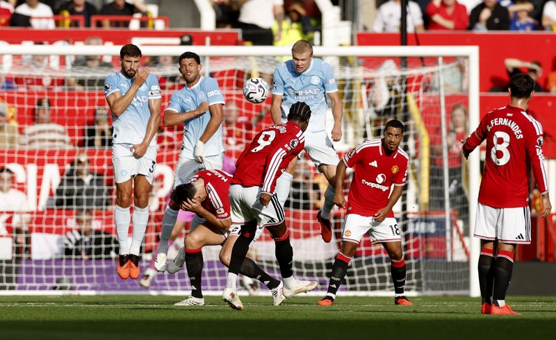 Laga Manchester United vs Manchester CIty di Stadion Old Trafford, Manchester, Inggris, Minggu (13/9/2026) malam WIB. (REUTERS/Scott Heppell)