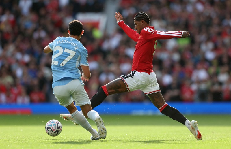Laga Manchester United vs Manchester CIty di Stadion Old Trafford, Manchester, Inggris, Minggu (13/9/2026) malam WIB. (REUTERS/Scott Heppell)