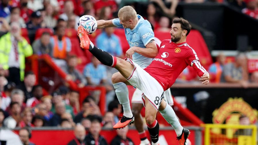 Laga Manchester United vs Manchester CIty di Stadion Old Trafford, Manchester, Inggris, Minggu (13/9/2026) malam WIB. (REUTERS/Scott Heppell)