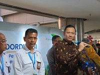 Menko AHY saat konferensi pers di Auditorium BRIN, Jakarta, Senin (14/9/2026). (CNBC Indonesia/Martyasari Rizky)