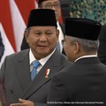 Suahasil Nazara dilantik sebagai Menteri Keuangam Masa Jabatan Periode Tahun 2024-2029, di Istana Negara, Jakarta, Senin (14/9/2026). (Tangkapan Layar Youtube/Sekretariat Presiden)