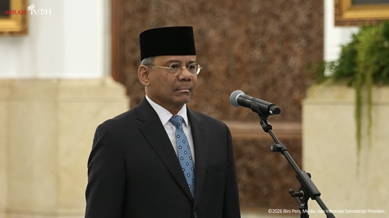 Suahasil Nazara jelang Pelantikan Menteri Kabinet Merah Putih Sisa Masa Jabatan Periode Tahun 2024-2029, di Istana Negara, Jakarta, Senin (14/9/2026). (Tangkapan Layar Youtube/Sekretariat Presiden)